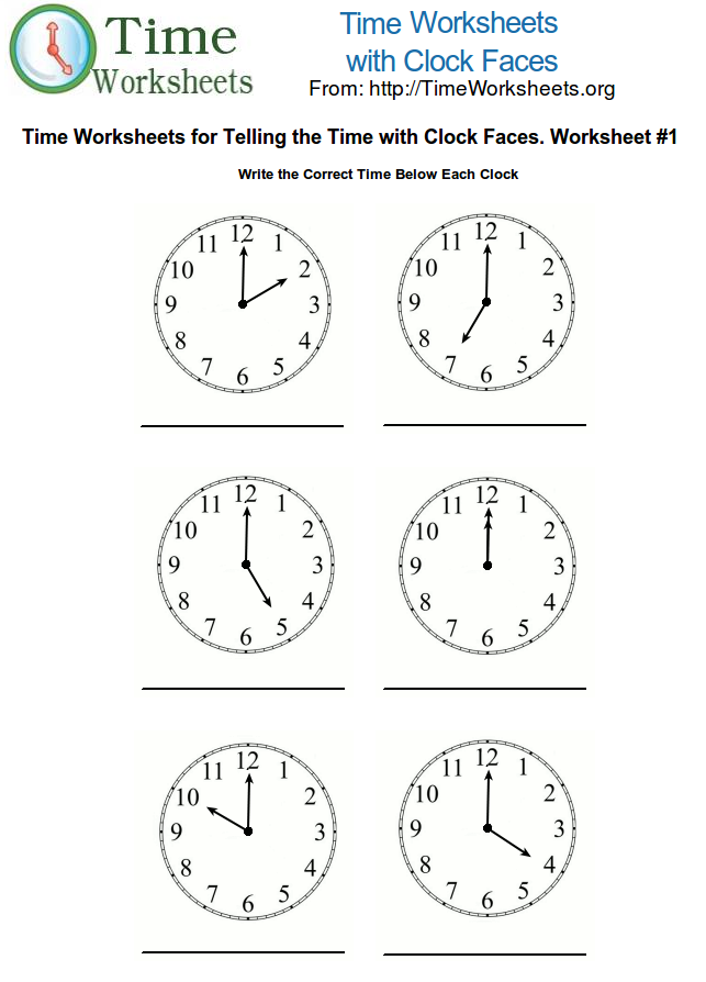 Time worksheet 1 Time worksheets, Kids math worksheets